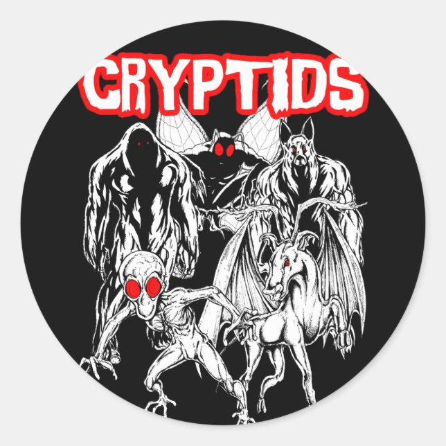Sticker Rond Cryptides (Devant)