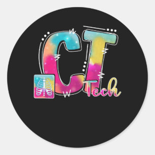 Sticker Rond CT Tech Life Calculé Tomographie Tech Week Technol