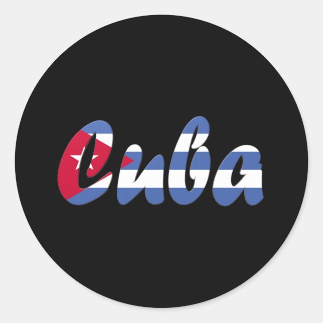 Sticker Rond Cuba (Devant)