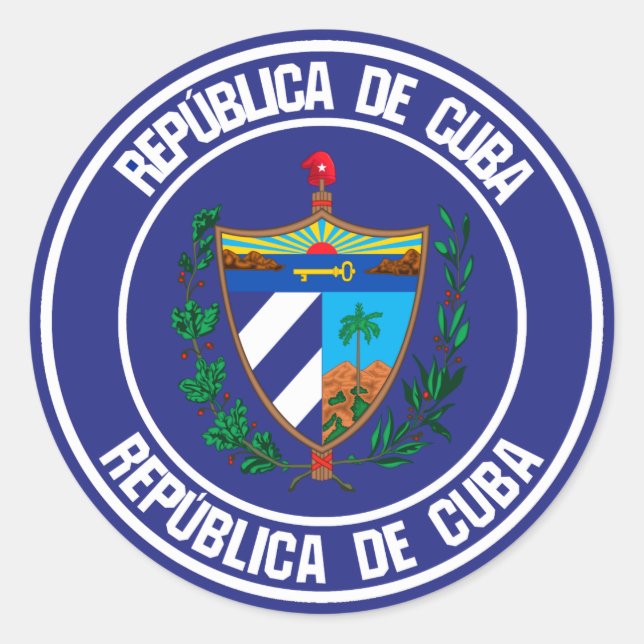 Sticker Rond Cuba Round Emblem (Devant)