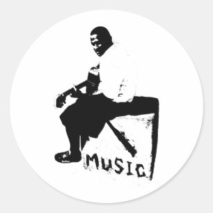 Sticker Rond Cube en musique