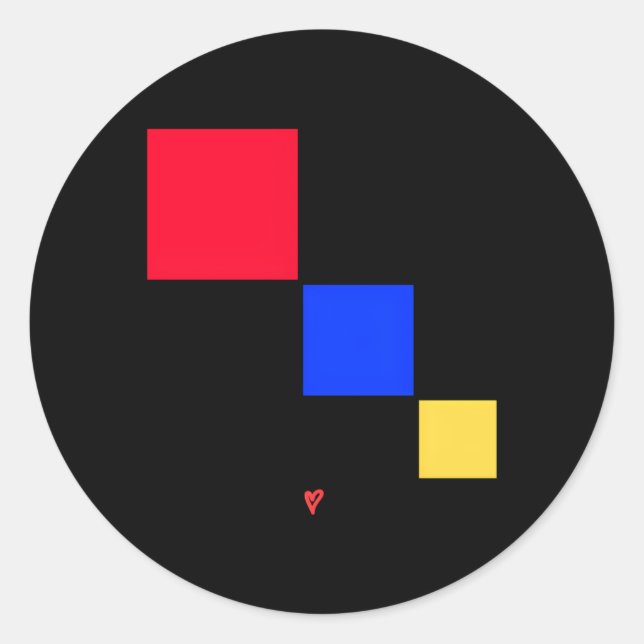 Sticker Rond Cube Trinoméenne Montessori - I He Montessori (Devant)