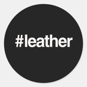STICKER ROND CUIR DE HASHTAG