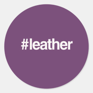STICKER ROND CUIR HASHTAG