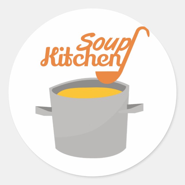 Sticker Rond Cuisine à soupe (Devant)