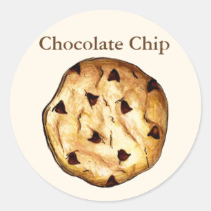 Sticker Rond Cuisine au chocolat personnalisée Cuisine au biscu