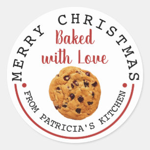 Sticker Rond Cuisine cuite avec amour Cookies à base de chocol