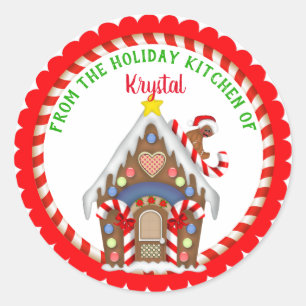Sticker Rond Cuisine de cuisson de vacances de Noël