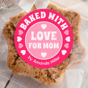 Sticker Rond Cuisine personnalisée cuite au four avec amour La