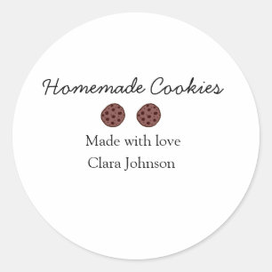 Sticker Rond Cuisiniers maison ajoutez votre texte nom personna