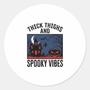 Sticker Rond Cuisses Épaisses Et Vibrations Effrayantes Chemise