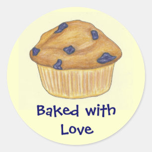 Sticker Rond Cuit au four avec l'autocollant d'amour