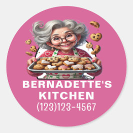 Sticker Rond Cuit avec amour