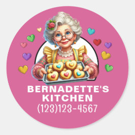 Sticker Rond Cuit avec amour