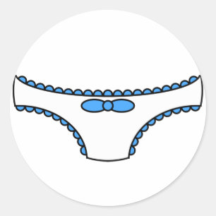 Sticker Rond Culottes froncées bleues
