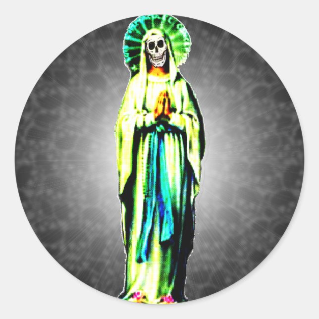 Sticker Rond Culte De Père Noël Muerte (Devant)