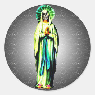 Sticker Rond Culte De Père Noël Muerte