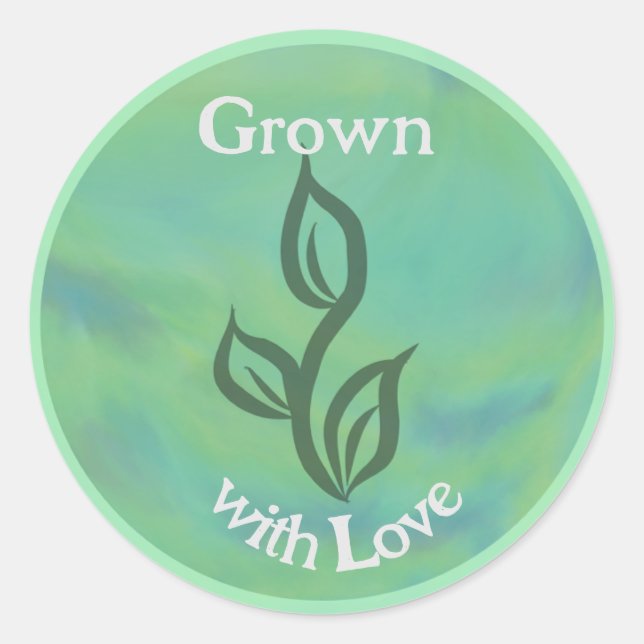 Sticker Rond Cultivé avec amour I (Devant)