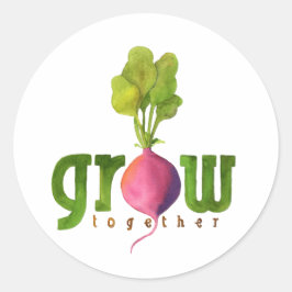 Sticker Rond Cultiver ensemble Radish