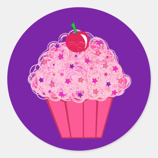 Sticker Rond Cupcake (Devant)