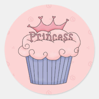 Sticker Rond cupcake