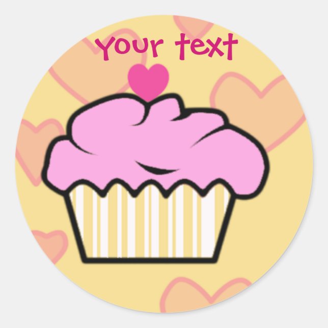 Sticker Rond cupcake (Devant)