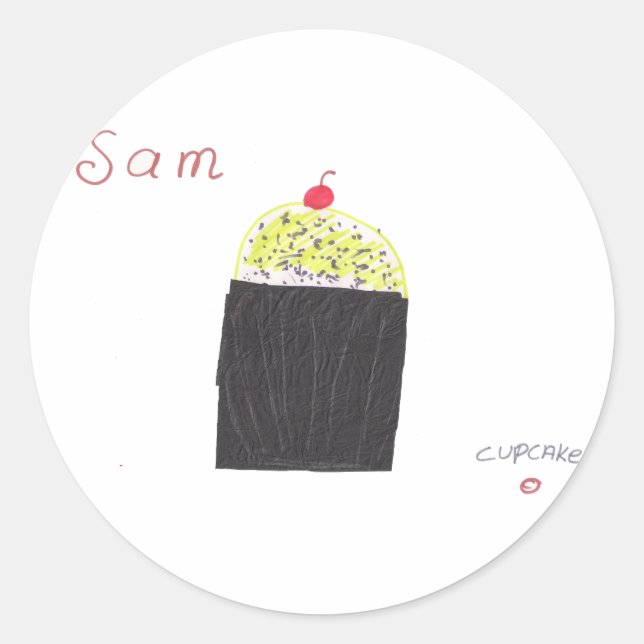 STICKER ROND CUPCAKE (Devant)