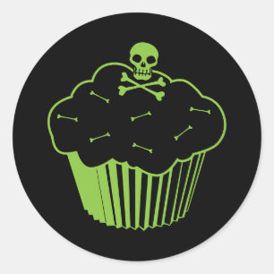 Sticker Rond Cupcake