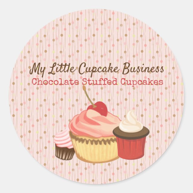 Sticker Rond Cupcake Fun (Devant)