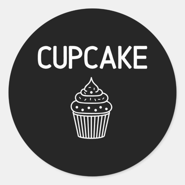 Sticker Rond Cupcake Funny Joke Famille Sarcastique (Devant)