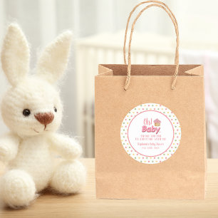 Sticker Rond Cupcake rose arrose le Merci