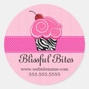 Sticker Rond Cupcake Whimsical Boulangerie Cachets