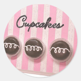 Sticker Rond Cupcakes classiques