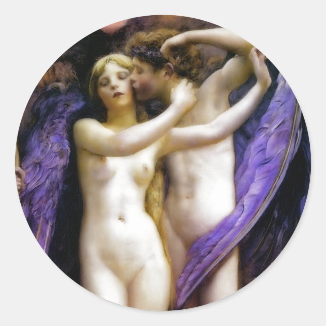 Sticker Rond Cupidé et psychique (Devant)