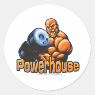 Sticker Rond Curl Powerhouse