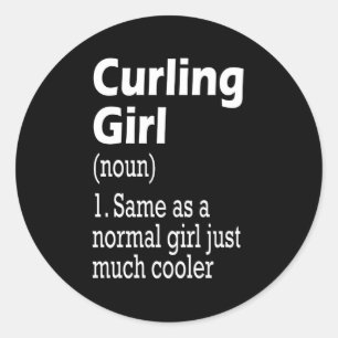 Sticker Rond Curling