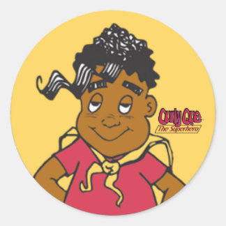 Sticker Rond Curly Que