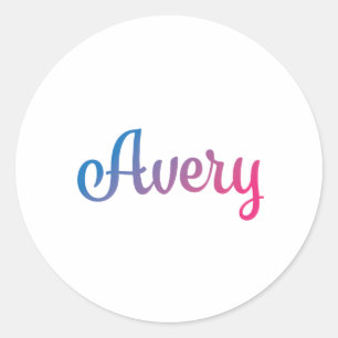 Sticker Rond Cursive élégant d'Avery
