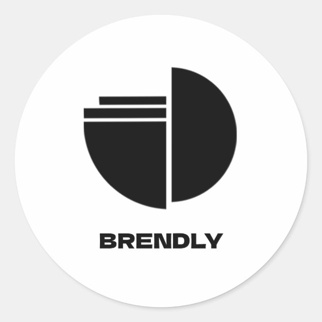 Sticker Rond Custom Business Logo Brand  (Devant)