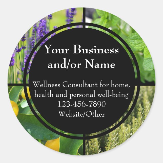 Sticker Rond Custom Essential Oil Bouteille de contact Étiquett (Devant)