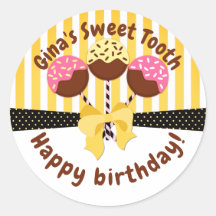 Custom Joyeux Anniversaire Boulangerie Box Seals S