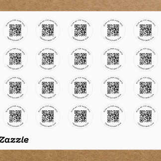Sticker Rond custom QR Code and Text