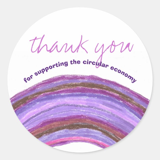 Sticker Rond Customer thank you circular economy (Devant)
