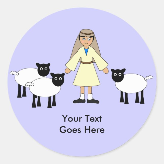 Sticker Rond Customisez-moi — Garçon de la Nativité des enfants (Devant)