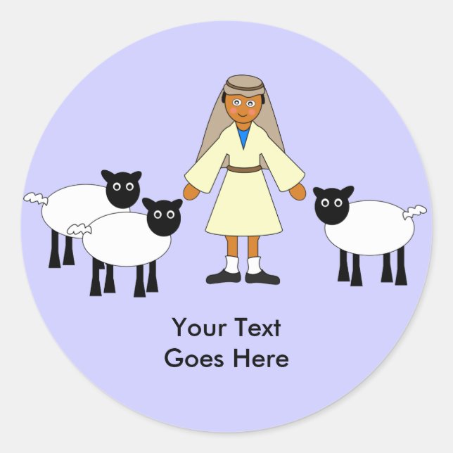 Sticker Rond Customisez-moi — Garçon de la Nativité des enfants (Devant)