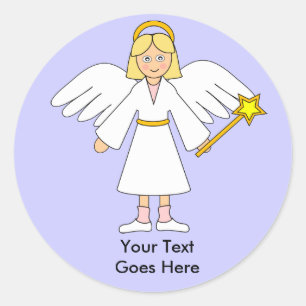 Sticker Rond Customisez-moi — Nativité des enfants Angel Blonde
