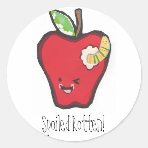 Sticker Rond Customizeable a abîmé l'étiquette putréfié de