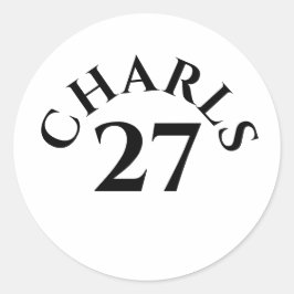 Sticker Rond Customized Name and Number