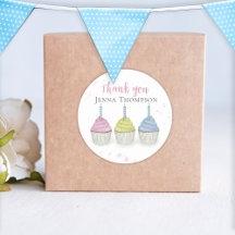 Cute Aquarelle Cupcakes Whimsical Merci