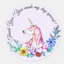Cute aquarelle licorne avec fleurs